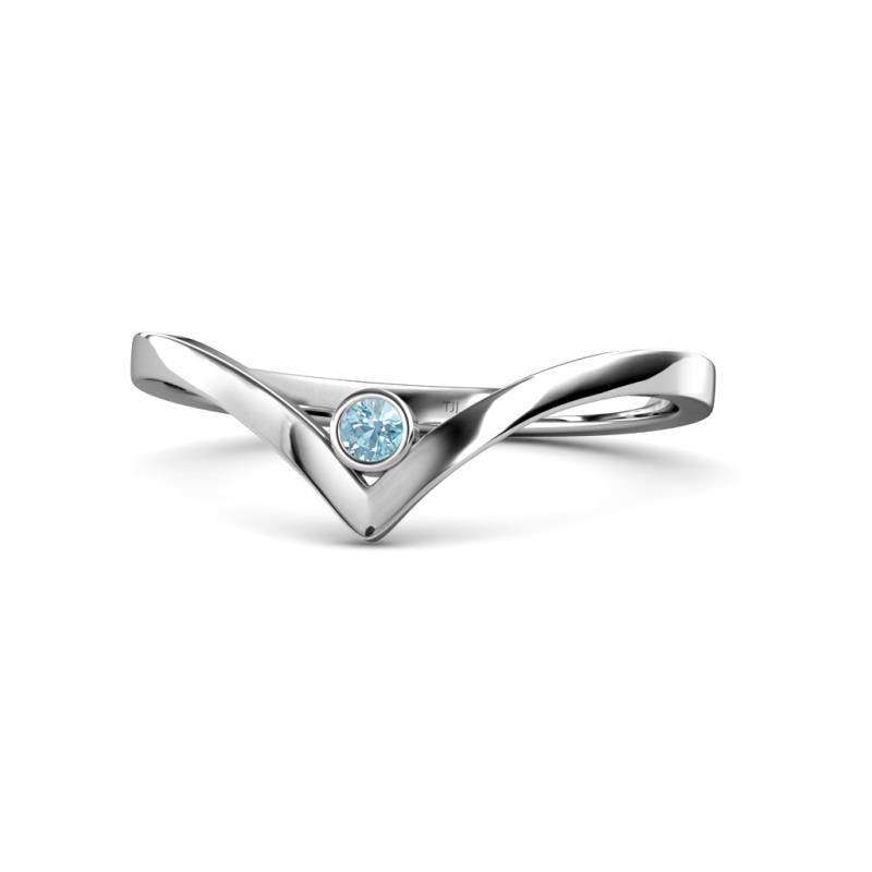 Shana Bold Solitaire Round Aquamarine 