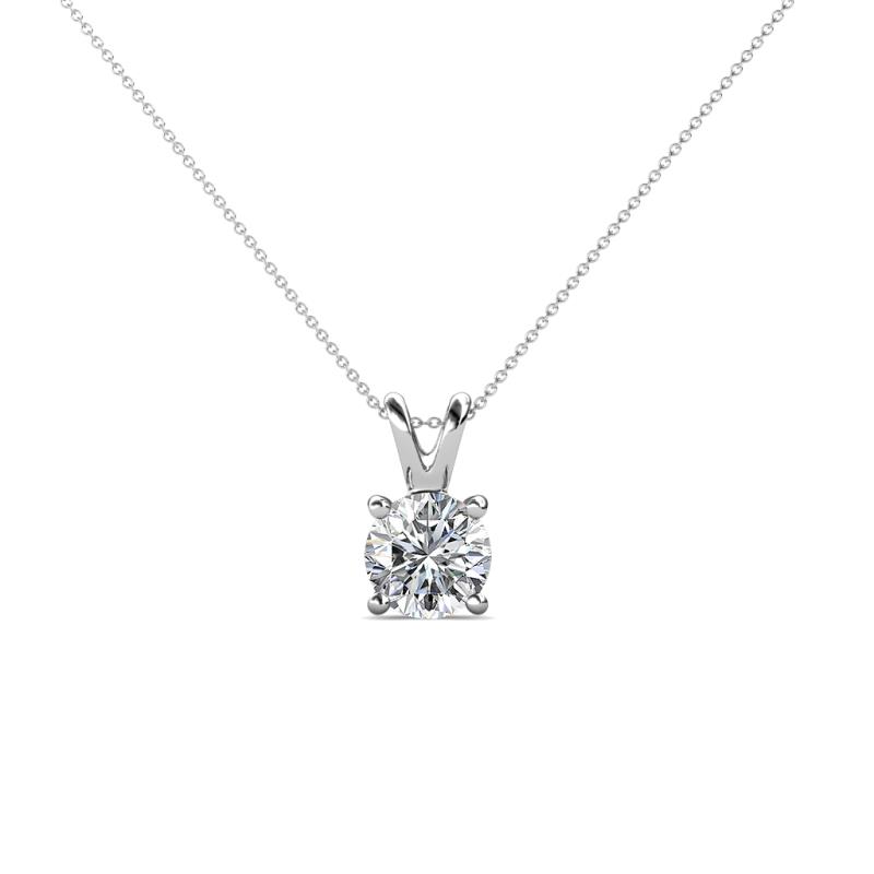 Jassiel 5.00 mm Round Lab Grown Diamond Double Bail Solitaire Pendant Necklace 