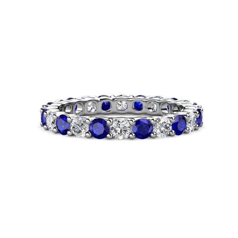 Joyce 3.40 mm Blue Sapphire and Lab Grown Diamond Eternity Band 
