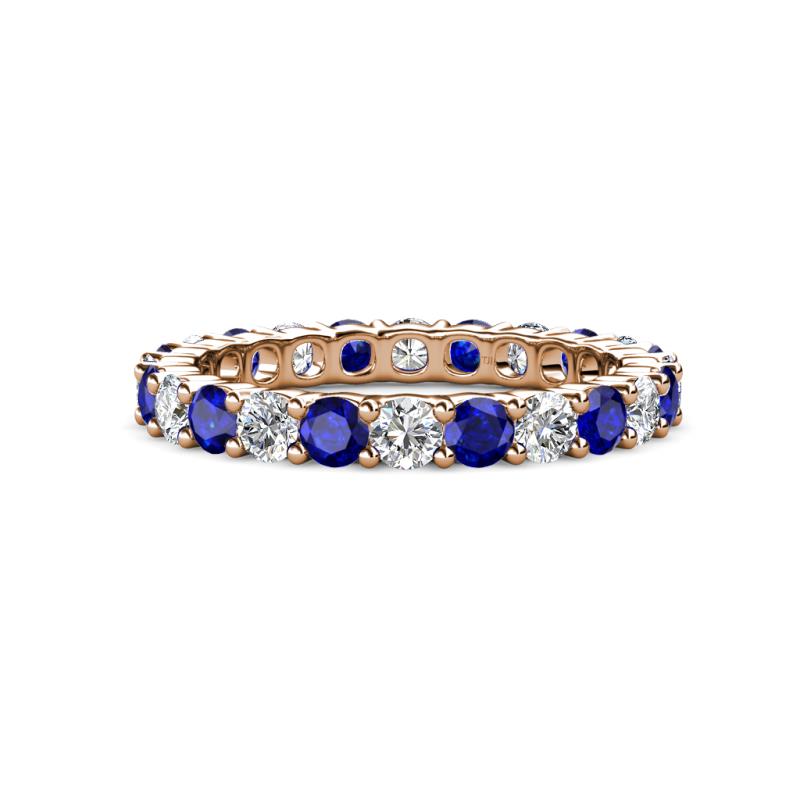 Joyce 3.40 mm Blue Sapphire and Lab Grown Diamond Eternity Band 