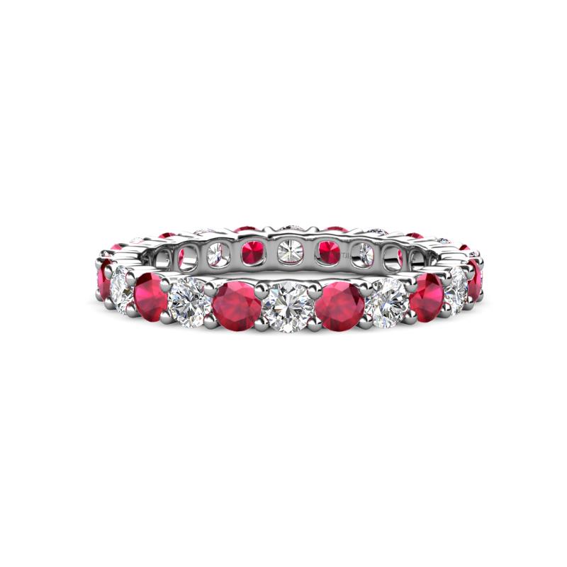Joyce 3.40 mm Ruby and Lab Grown Diamond Eternity Band 