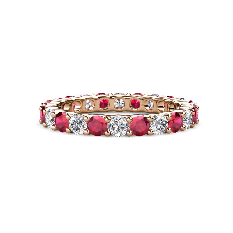 Joyce 3.40 mm Ruby and Lab Grown Diamond Eternity Band 