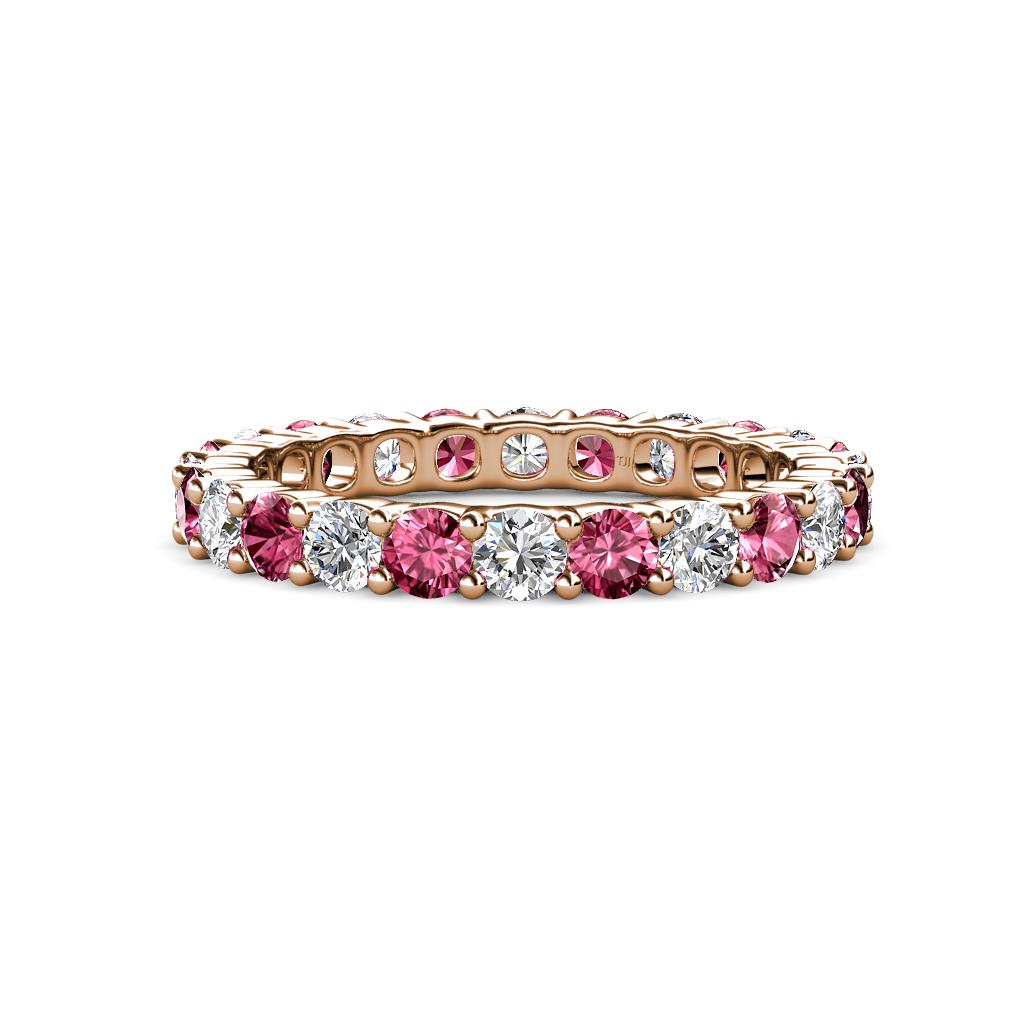 Joyce 3.40 mm Pink Tourmaline and Lab Grown Diamond Eternity Band 