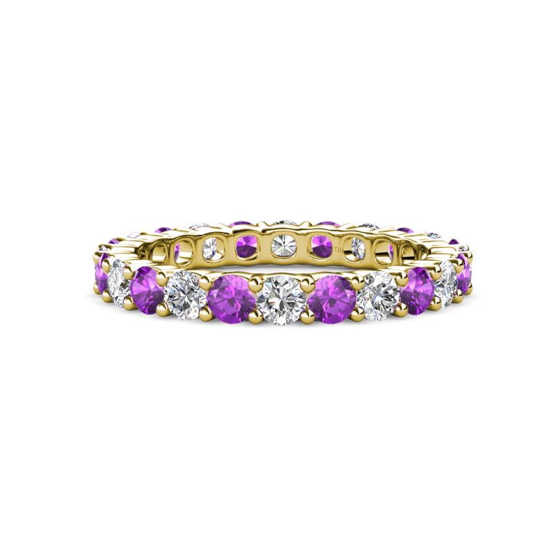 Joyce 3.40 mm Amethyst and Lab Grown Diamond Eternity Band 