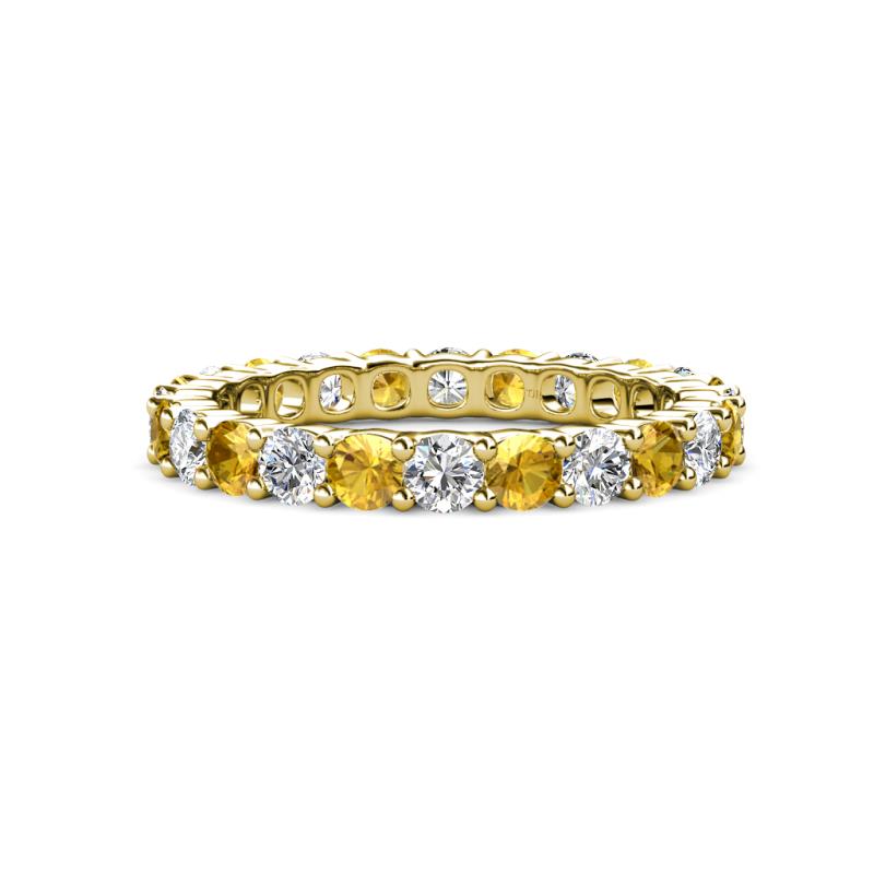 Joyce 3.40 mm Citrine and Lab Grown Diamond Eternity Band 