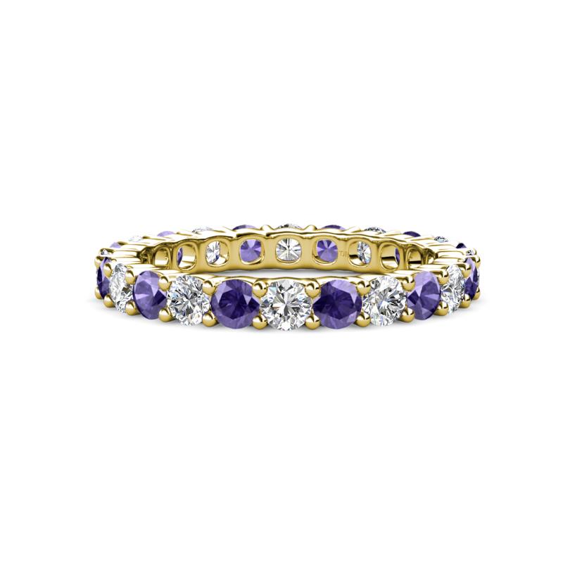 Joyce 3.40 mm Iolite and Lab Grown Diamond Eternity Band 