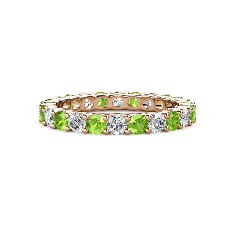 Joyce 3.40 mm Peridot and Lab Grown Diamond Eternity Band 