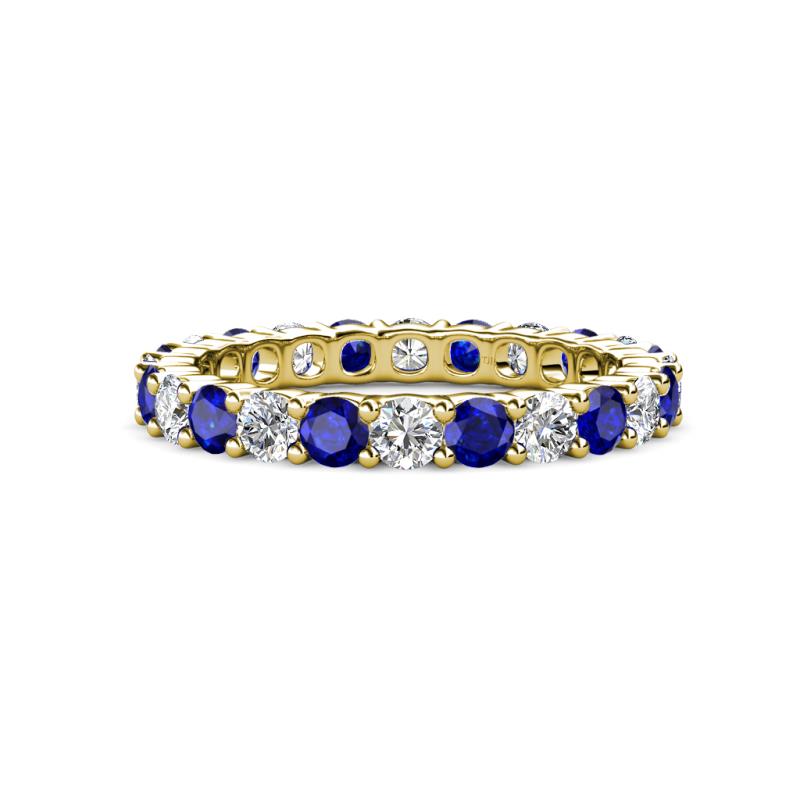 Joyce 3.40 mm Blue Sapphire and Lab Grown Diamond Eternity Band 
