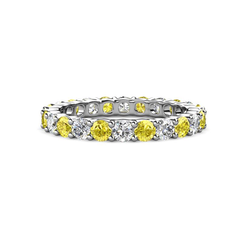Joyce 3.40 mm Yellow Sapphire and Lab Grown Diamond Eternity Band 