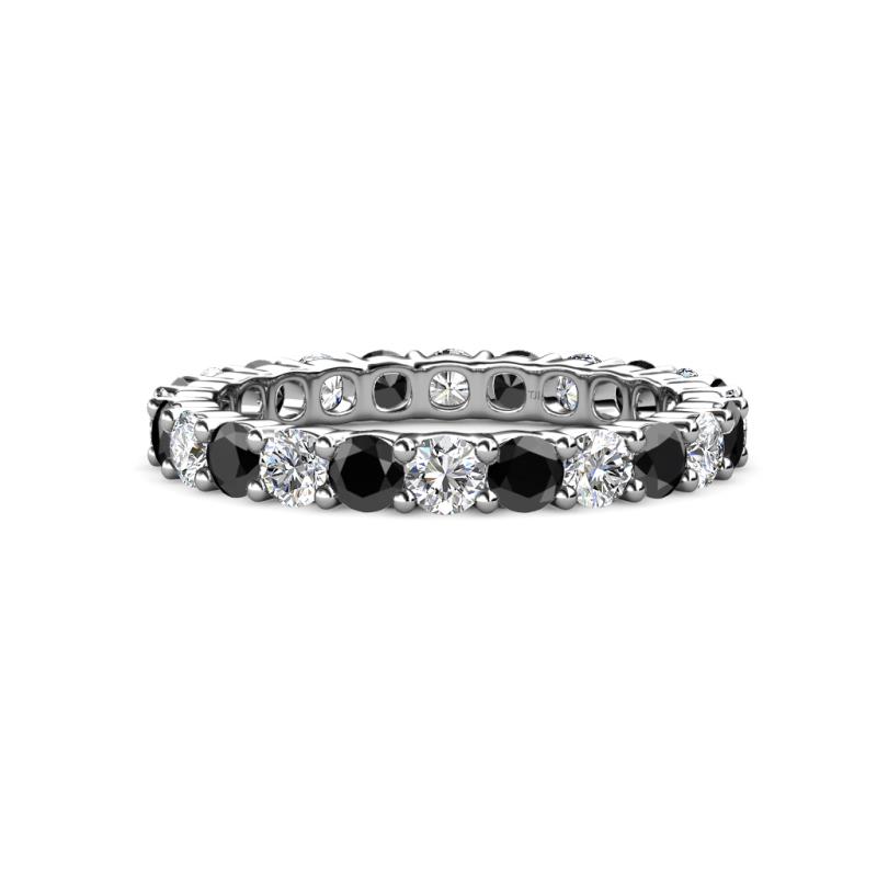 Joyce 3.40 mm Black and White Lab Grown Diamond Eternity Band 