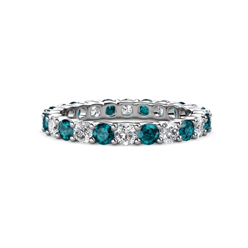 Joyce 3.40 mm London Blue Topaz and Lab Grown Diamond Eternity Band 