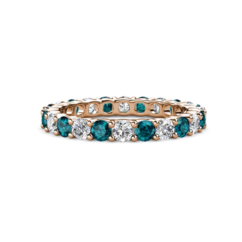 Joyce 3.40 mm London Blue Topaz and Lab Grown Diamond Eternity Band 