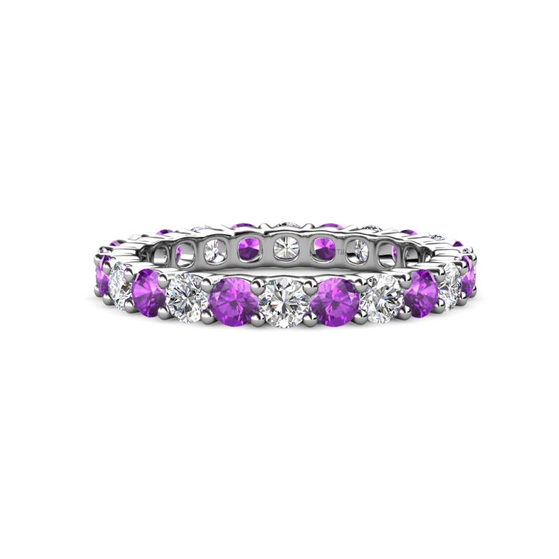 Joyce 3.40 mm Amethyst and Lab Grown Diamond Eternity Band 