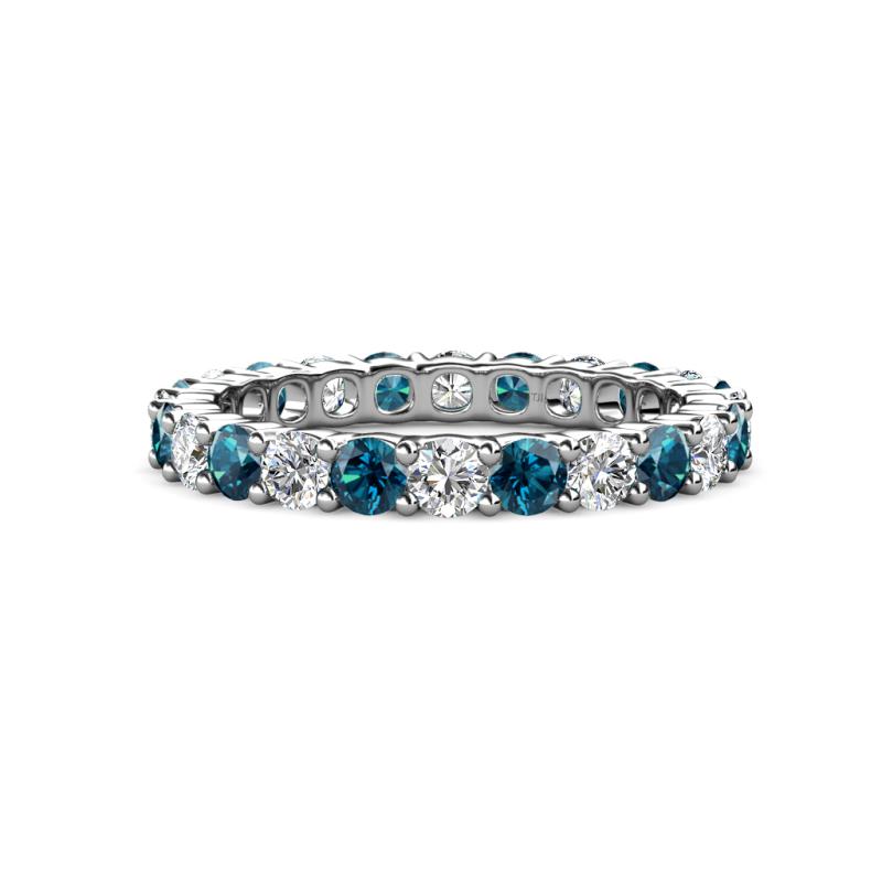 Joyce 3.40 mm Blue and White Lab Grown Diamond Eternity Band 