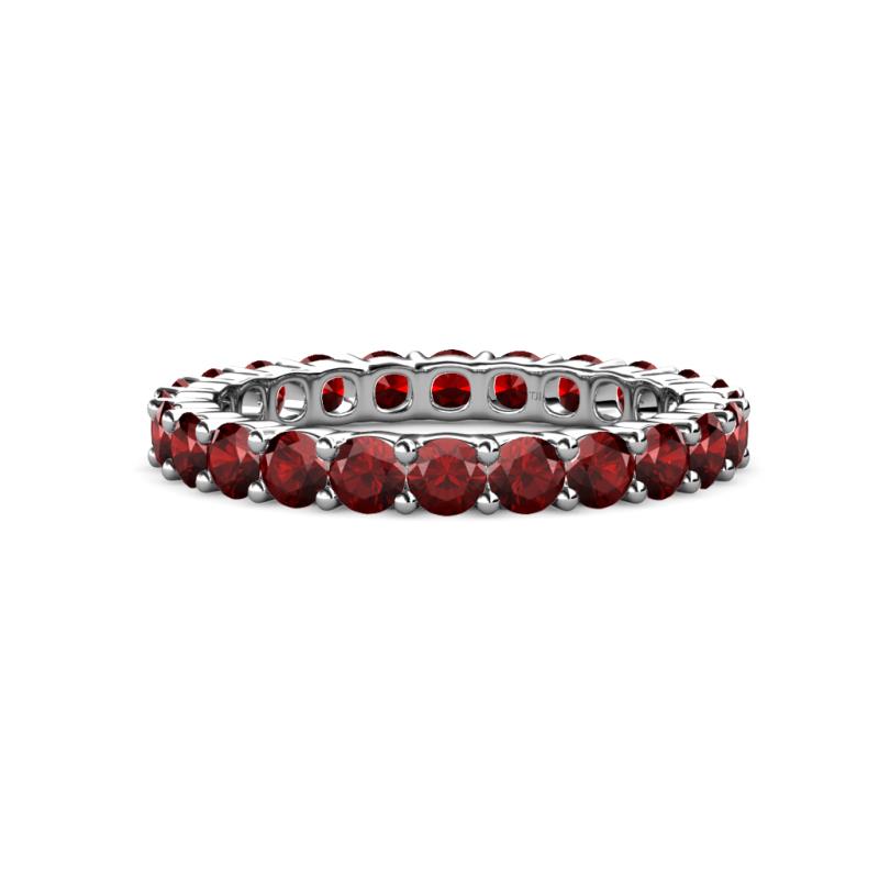 Joyce 3.40 mm Red Garnet Eternity Band 