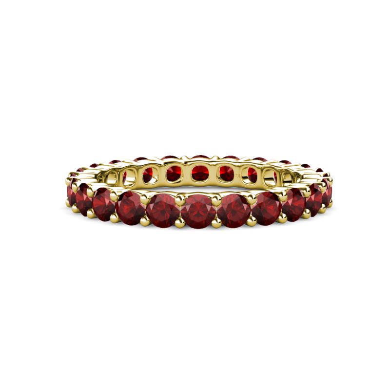 Joyce 3.40 mm Red Garnet Eternity Band 