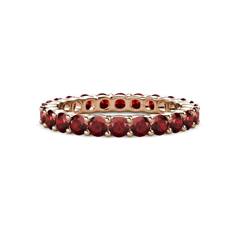 Joyce 3.40 mm Red Garnet Eternity Band 