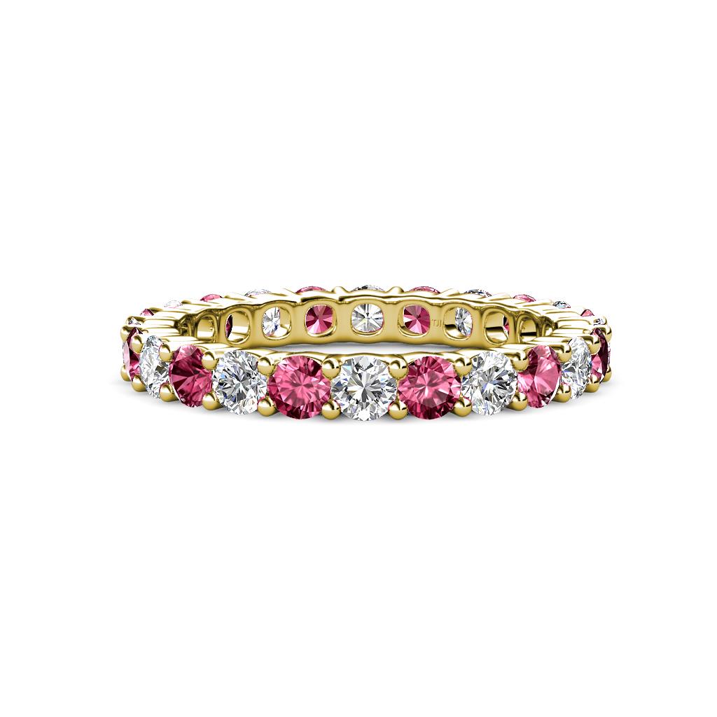 Joyce 3.40 mm Pink Tourmaline and Diamond Eternity Band 