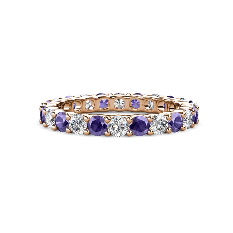 Joyce 3.40 mm Iolite and Diamond Eternity Band 