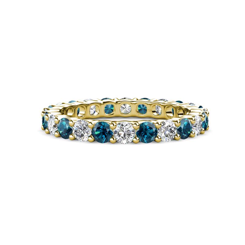Joyce 3.40 mm Blue and White Diamond Eternity Band 