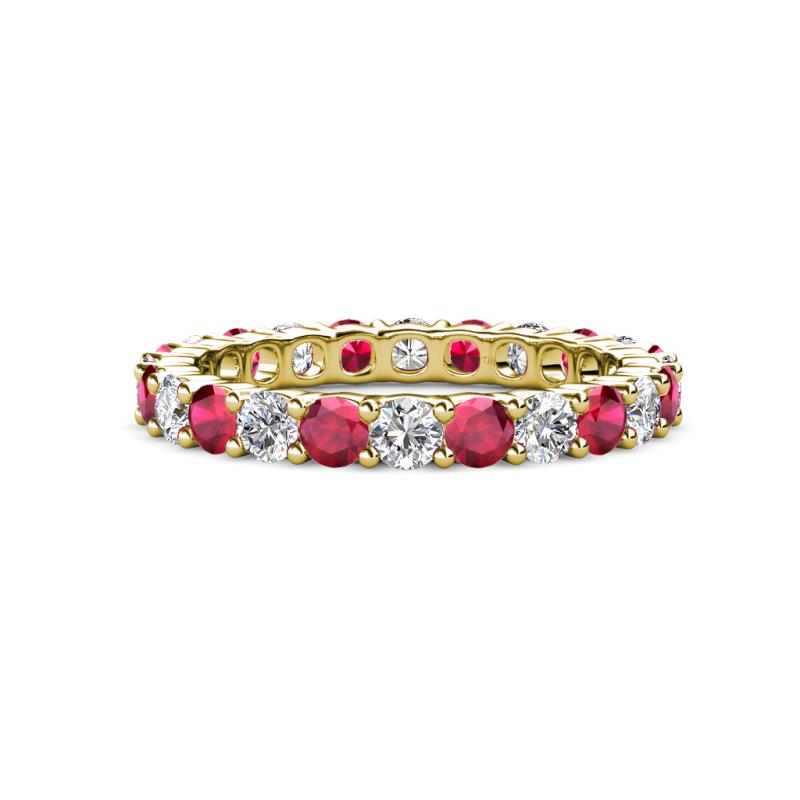 Joyce 3.40 mm Ruby and Diamond Eternity Band 