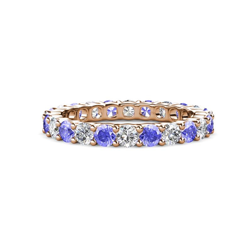 Joyce 3.40 mm Tanzanite and Diamond Eternity Band 