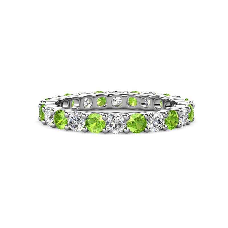 Joyce 3.40 mm Peridot and Diamond Eternity Band 