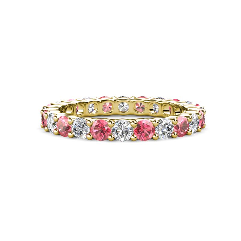 Joyce 3.40 mm Pink Tourmaline and Diamond Eternity Band 