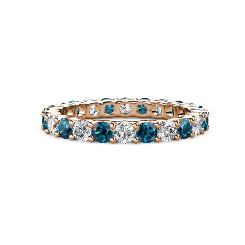 Joyce 3.40 mm Blue and White Diamond Eternity Band 