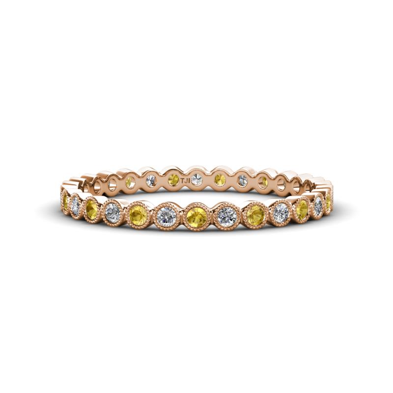Arria 2.00 mm Citrine and Lab Grown Diamond Eternity Band 
