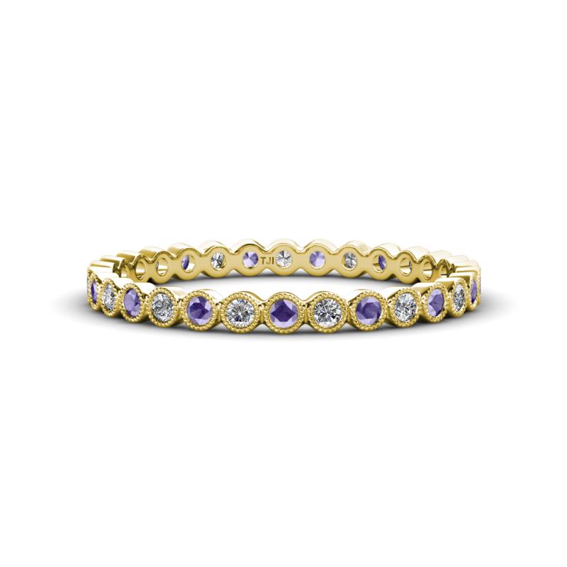 Arria 2.00 mm Iolite and Lab Grown Diamond Eternity Band 