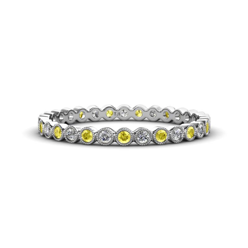 Arria 2.00 mm Yellow Sapphire and Lab Grown Diamond Eternity Band 