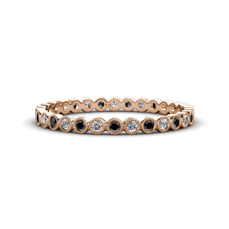 Arria 2.00 mm Black Diamond and Lab Grown Diamond Eternity Band 