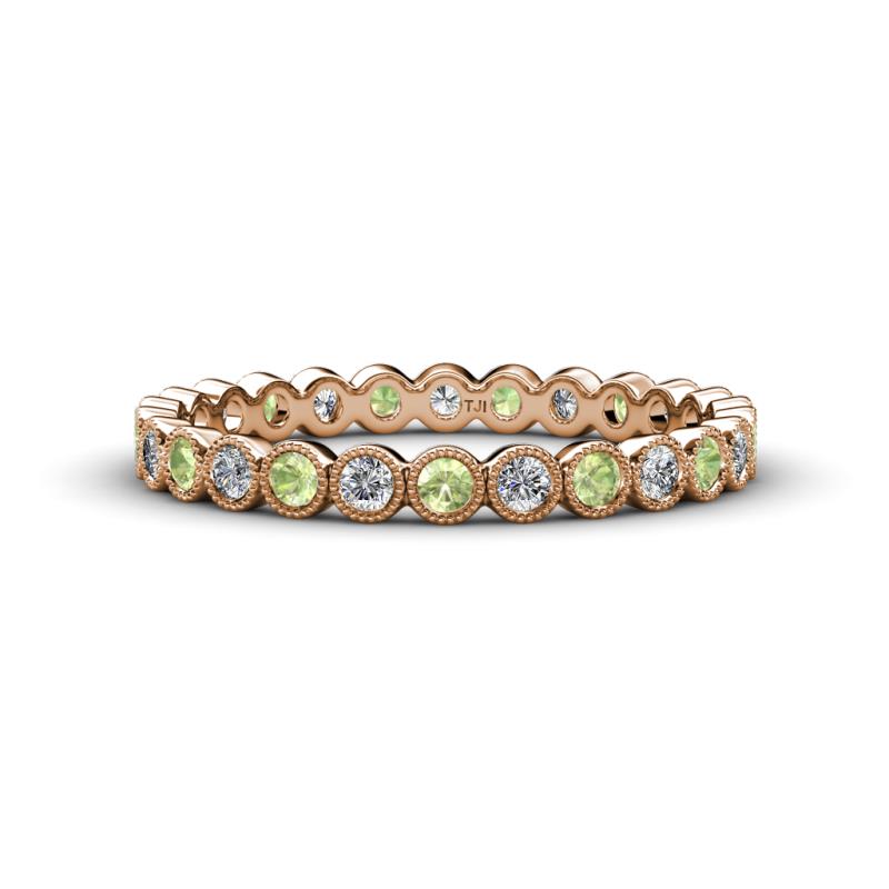 Arria 2.40 mm Peridot and Lab Grown Diamond Eternity Band 