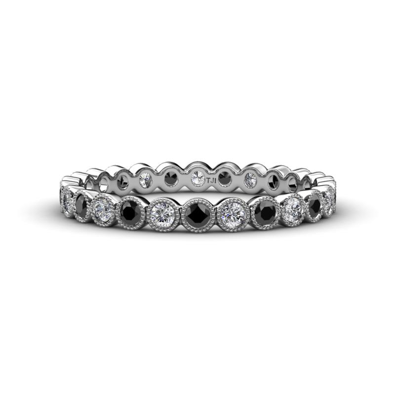 Arria 2.40 mm Black Diamond and Lab Grown Diamond Eternity Band 
