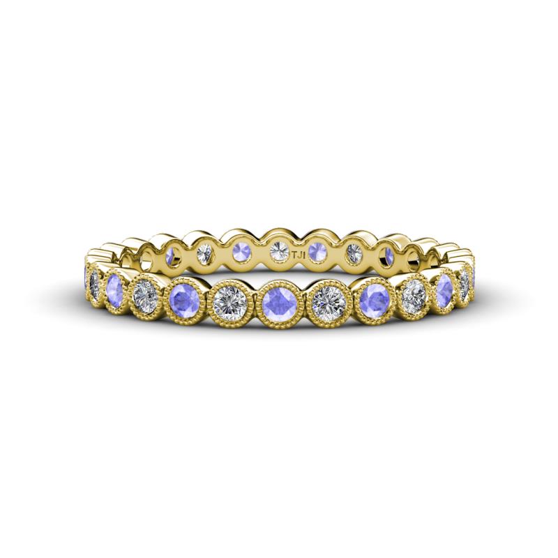 Arria 2.40 mm Tanzanite and Lab Grown Diamond Eternity Band 