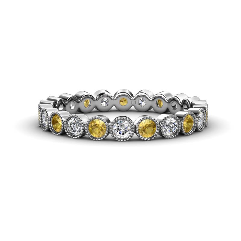 Arria 2.70 mm Citrine and Lab Grown Diamond Eternity Band 