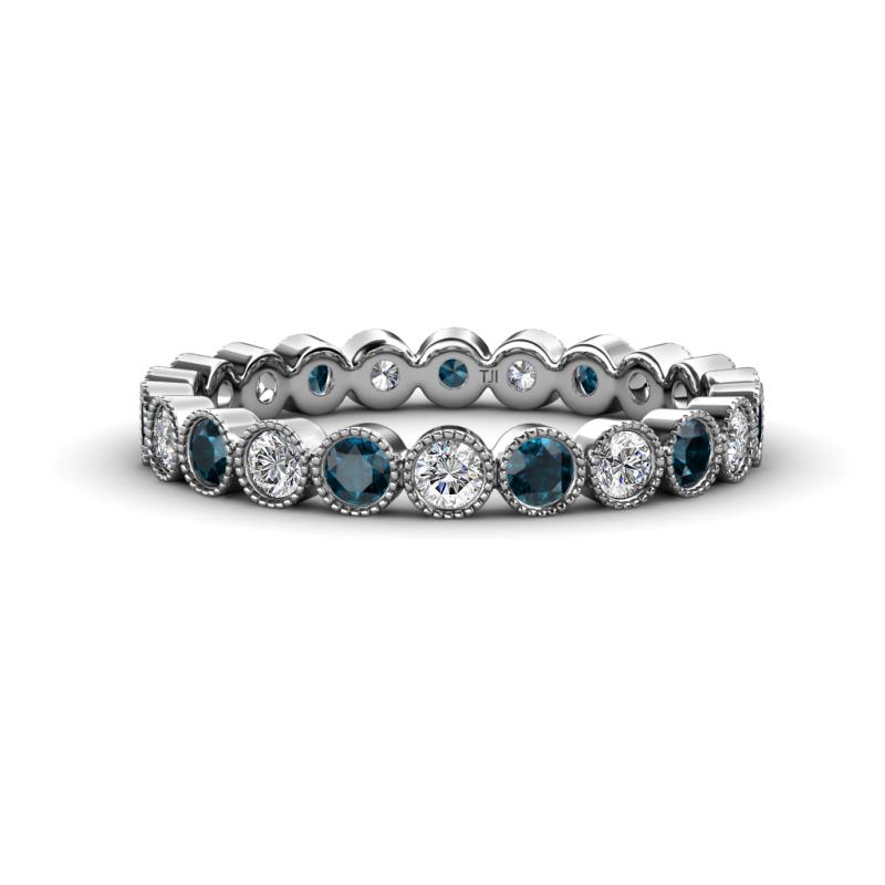 Arria 2.70 mm Blue Diamond and Lab Grown Diamond Eternity Band 