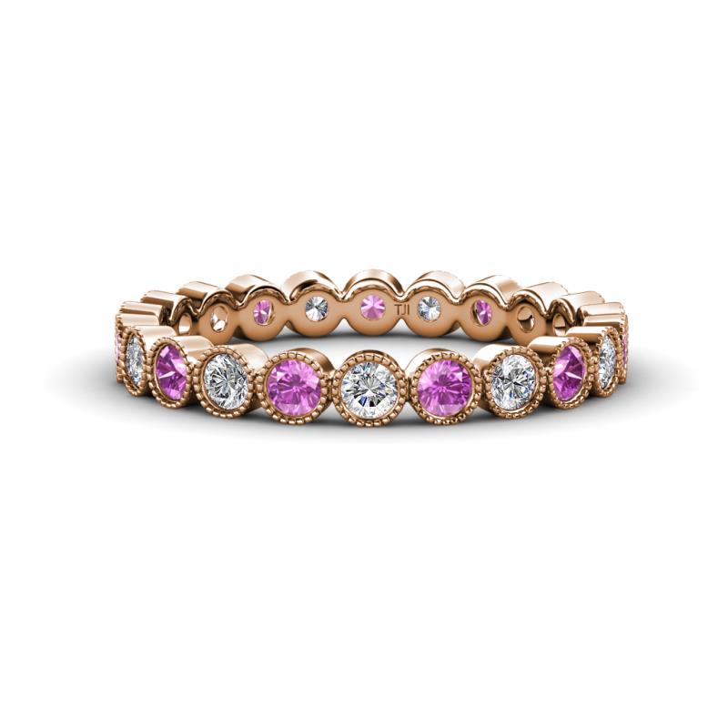Arria 2.70 mm Amethyst and Lab Grown Diamond Eternity Band 