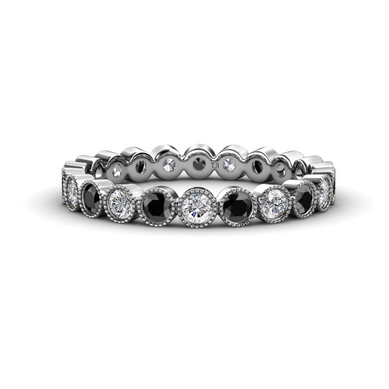 Arria 2.70 mm Black Diamond and Lab Grown Diamond Eternity Band 