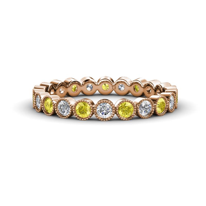 Arria 2.70 mm Yellow Sapphire and Lab Grown Diamond Eternity Band 
