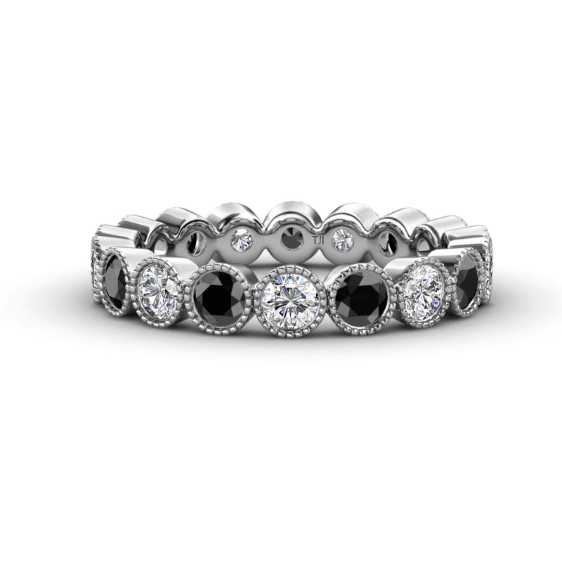 Arria 3.00 mm Black Diamond and White Lab Grown Diamond Eternity Band 