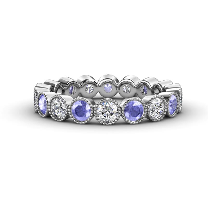 Arria 3.00 mm Tanzanite and Lab Grown Diamond Eternity Band 
