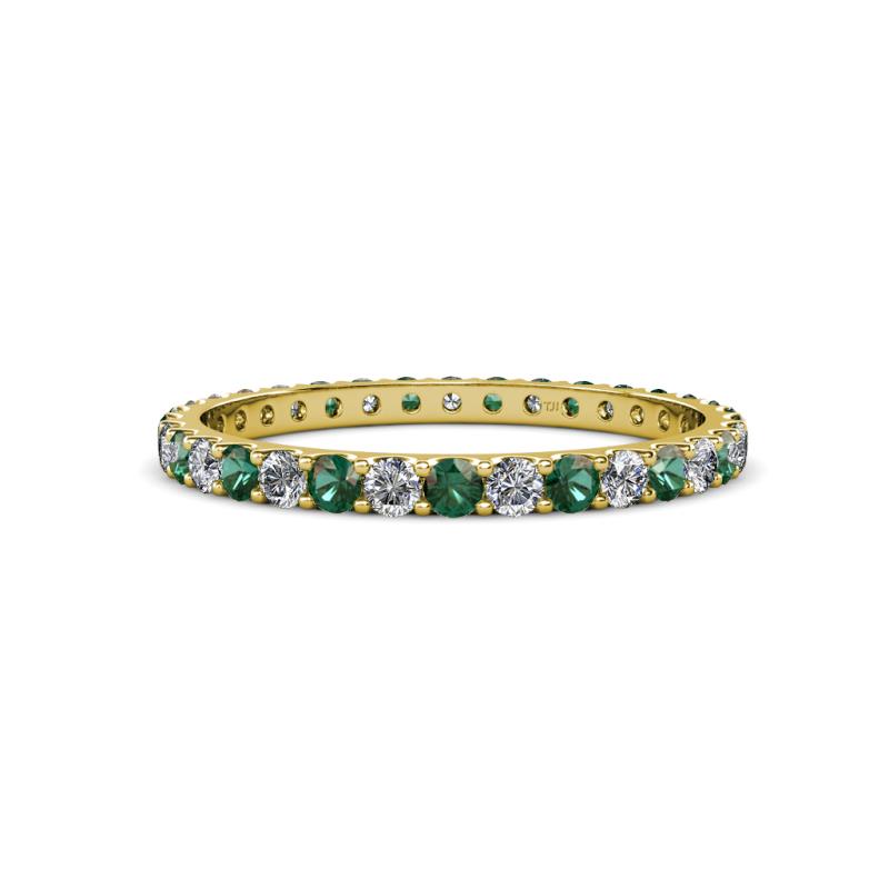 Audrey 2.00 mm Lab Created Alexandrite and Lab Grown Diamond U Prong Eternity Band 