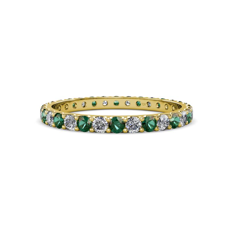 Audrey 2.70 mm Lab Created Alexandrite and Lab Grown Diamond U Prong Eternity Band 