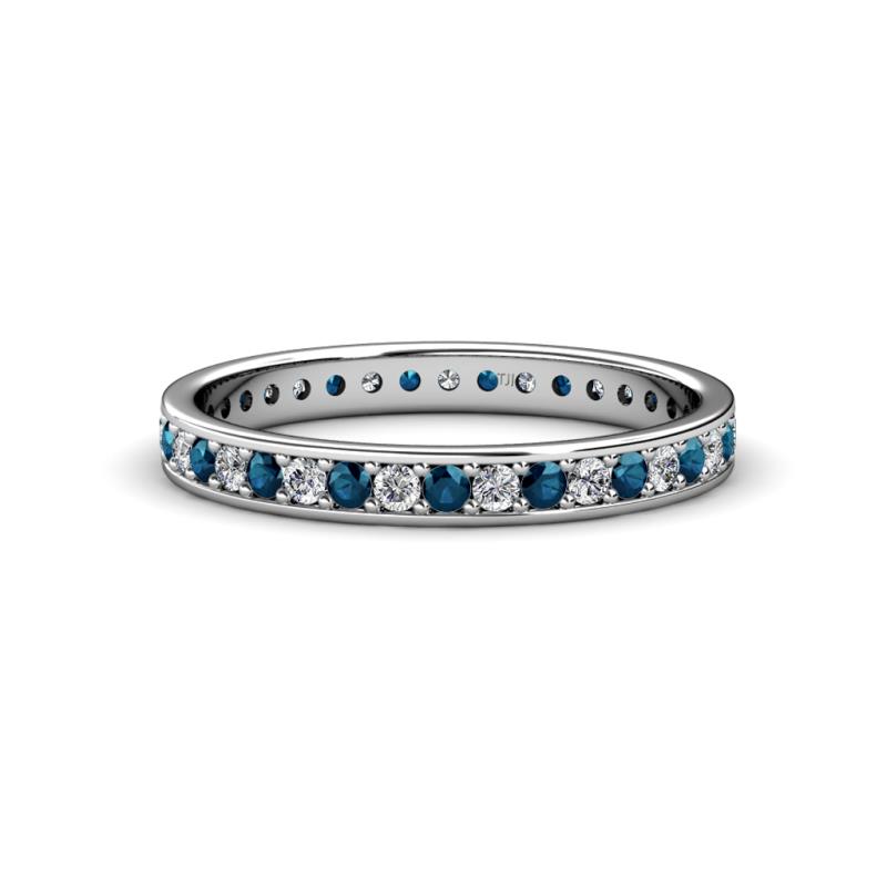 Livia 1.70 mm Blue and White Lab Grown Diamond Eternity Band 