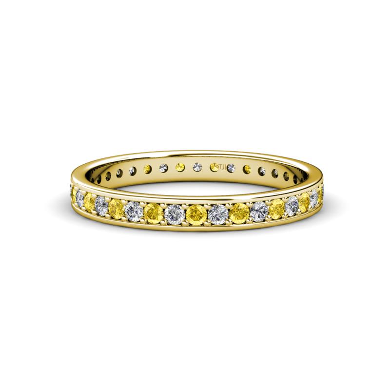 Livia 1.70 mm Yellow Sapphire and Lab Grown Diamond Eternity Band 