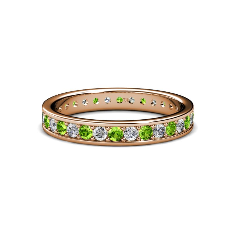 Livia 2.00 mm Peridot and Lab Grown Diamond Eternity Band 