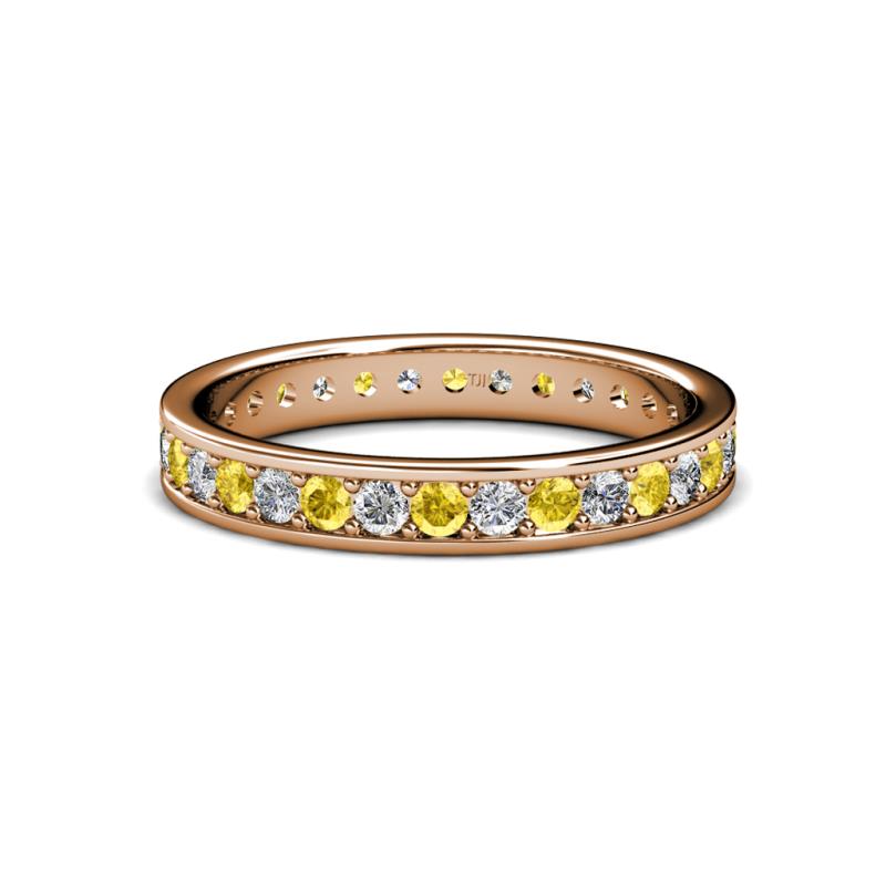 Livia 2.00 mm Yellow Sapphire and Lab Grown Diamond Eternity Band 