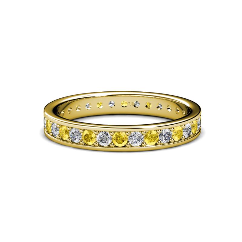 Livia 2.00 mm Yellow Sapphire and Lab Grown Diamond Eternity Band 